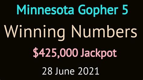 01 million. . Gopher 5 numbers for yesterday